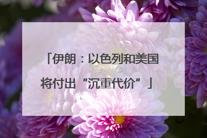 伊朗：以色列和美国将付出“沉重代价”
