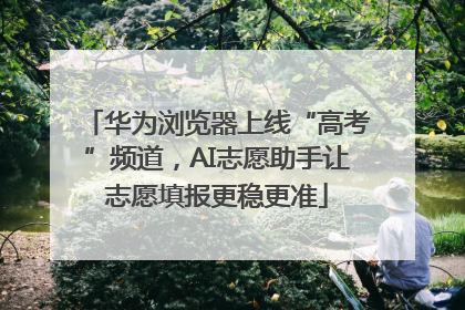 华为浏览器上线“高考”频道，AI志愿助手让志愿填报更稳更准