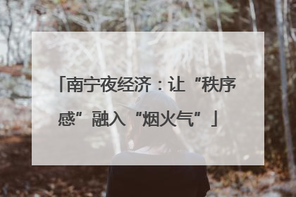 南宁夜经济：让“秩序感”融入“烟火气”