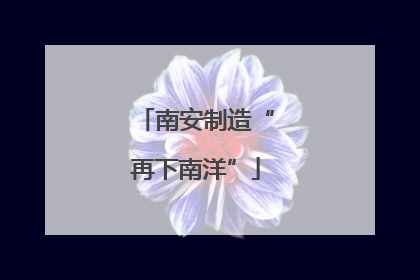 南安制造“再下南洋”