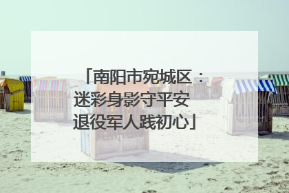 南阳市宛城区：迷彩身影守平安 退役军人践初心