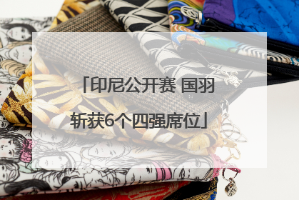 印尼公开赛 国羽斩获6个四强席位