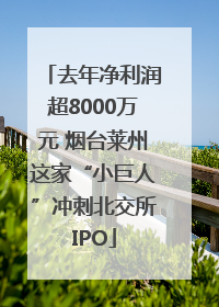 去年净利润超8000万元 烟台莱州这家“小巨人”冲刺北交所IPO