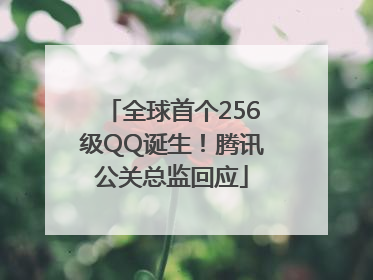 全球首个256级QQ诞生！腾讯公关总监回应