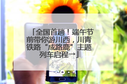 全国首趟！端午节前带你游川西，川青铁路“成路鹿”主题列车启程→