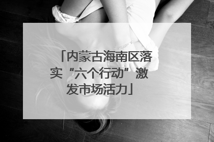 内蒙古海南区落实“六个行动”激发市场活力