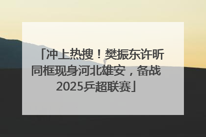 冲上热搜！樊振东许昕同框现身河北雄安，备战2025乒超联赛