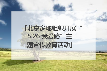 北京多地组织开展“5.26 我爱路”主题宣传教育活动