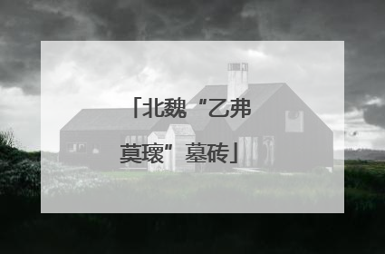 北魏“乙弗莫瓌”墓砖