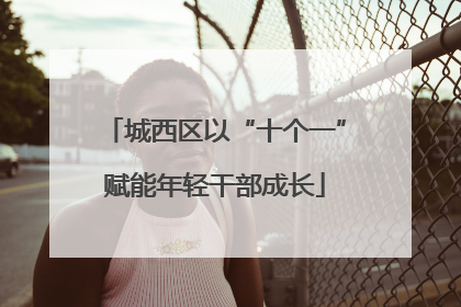 城西区以“十个一”赋能年轻干部成长