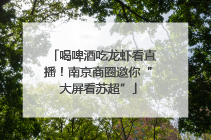 喝啤酒吃龙虾看直播！南京商圈邀你“大屏看苏超”