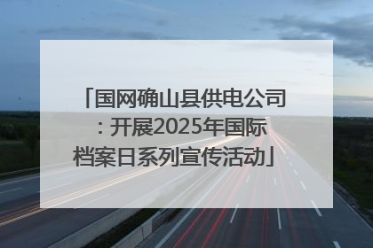 国网确山县供电公司：开展2025年国际档案日系列宣传活动