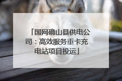 国网确山县供电公司：高效服务重卡充电站项目投运