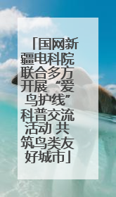国网新疆电科院联合多方开展“爱鸟护线”科普交流活动 共筑鸟类友好城市