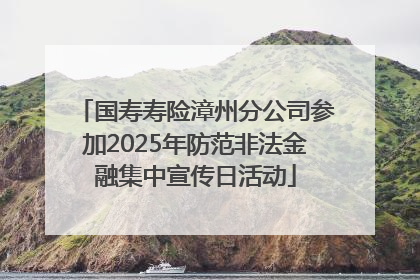 国寿寿险漳州分公司参加2025年防范非法金融集中宣传日活动