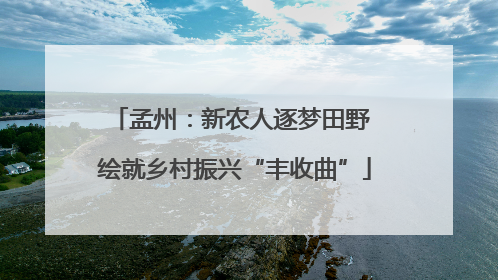 孟州：新农人逐梦田野 绘就乡村振兴“丰收曲”