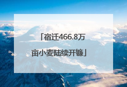 宿迁466.8万亩小麦陆续开镰