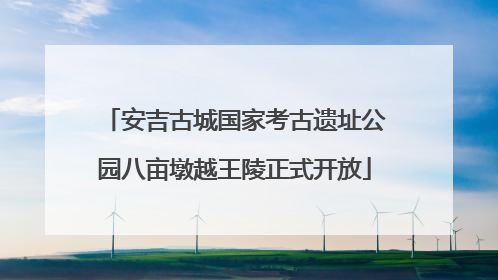 安吉古城国家考古遗址公园八亩墩越王陵正式开放