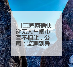 宝鸡两辆快递无人车闹市互不相让，公司：监测到异常会有技术或人为干预处置