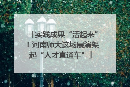 实践成果“活起来”！河南师大这场展演架起“人才直通车”