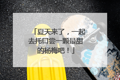 夏天来了，一起去托口尝一颗最甜的杨梅吧！