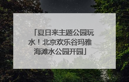 夏日来主题公园玩水！北京欢乐谷玛雅海滩水公园开园