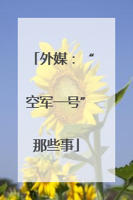 外媒：“空军一号”那些事