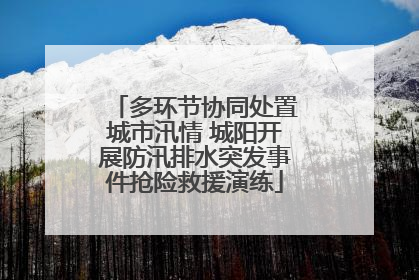 多环节协同处置城市汛情 城阳开展防汛排水突发事件抢险救援演练