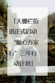 大栅栏街道正式启动“暖心万家行”三年行动计划
