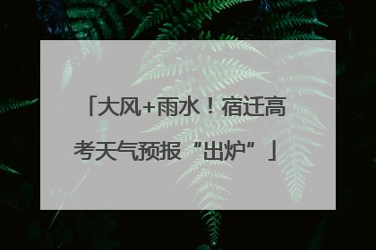 大风+雨水！宿迁高考天气预报“出炉”