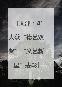 天津：41人获“德艺双馨”“文艺新星”表彰