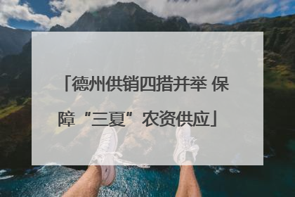 德州供销四措并举 保障“三夏”农资供应