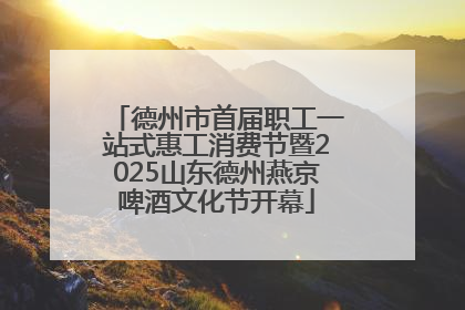 德州市首届职工一站式惠工消费节暨2025山东德州燕京啤酒文化节开幕