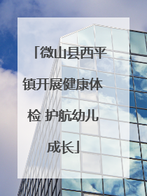 微山县西平镇开展健康体检 护航幼儿成长