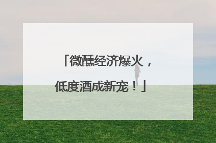 微醺经济爆火，低度酒成新宠！