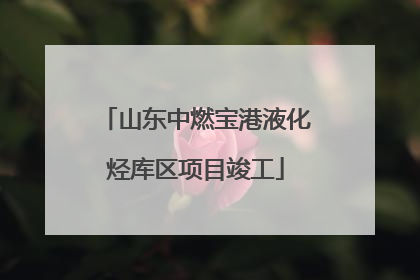 山东中燃宝港液化烃库区项目竣工