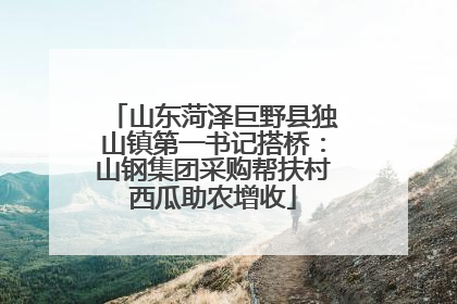 山东菏泽巨野县独山镇第一书记搭桥：山钢集团采购帮扶村西瓜助农增收