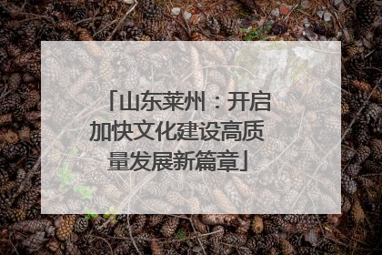 山东莱州：开启加快文化建设高质量发展新篇章