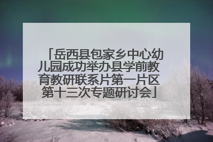 岳西县包家乡中心幼儿园成功举办县学前教育教研联系片第一片区第十三次专题研讨会