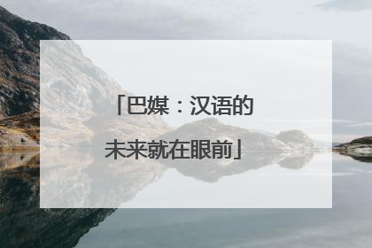 巴媒：汉语的未来就在眼前