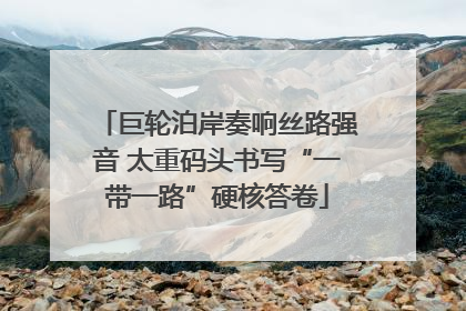 巨轮泊岸奏响丝路强音 太重码头书写“一带一路”硬核答卷