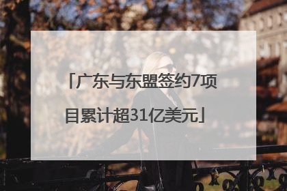 广东与东盟签约7项目累计超31亿美元
