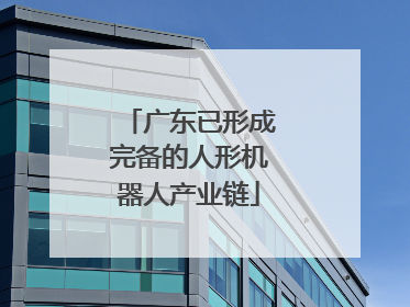 广东已形成完备的人形机器人产业链