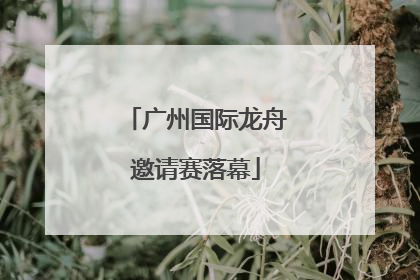 广州国际龙舟邀请赛落幕