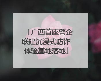 广西首座警企联建沉浸式防诈体验基地落地