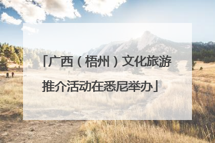 广西（梧州）文化旅游推介活动在悉尼举办