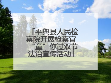 平舆县人民检察院开展检察官“童”你过双节法治宣传活动