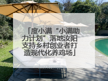 度小满“小满助力计划”落地汝阳支持乡村创业者打造现代化养鸡场
