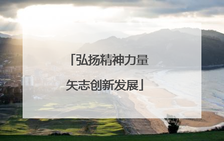 弘扬精神力量 矢志创新发展