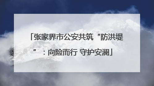 张家界市公安共筑“防洪堤”：向险而行 守护安澜